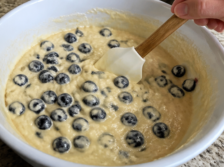 Blueberry Cottage Cheese Pancake Bake