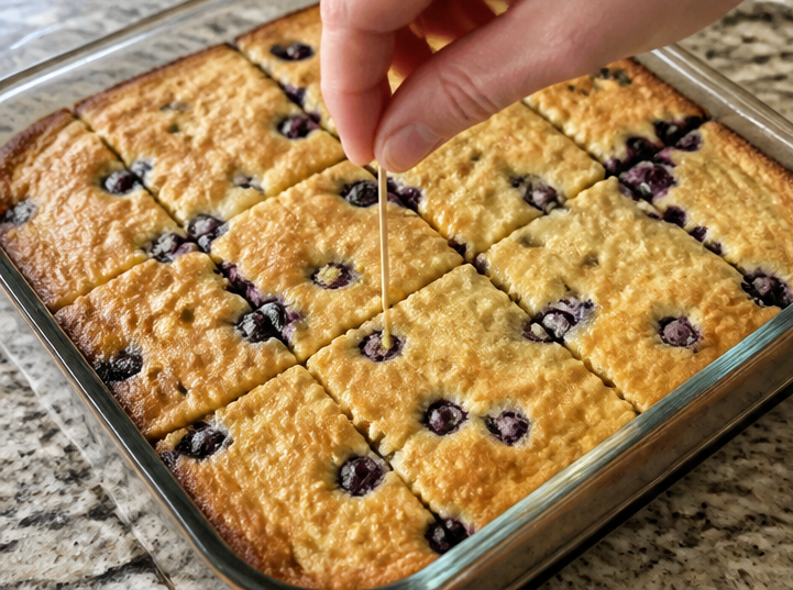 Blueberry Cottage Cheese Pancake Bake