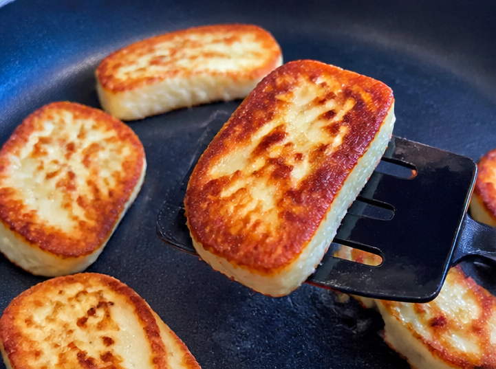 Hot Honey Halloumi Breakfast Tacos