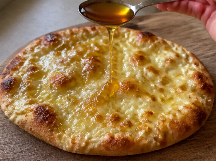 Hot Honey Ricotta White Bean Flatbread Pizza