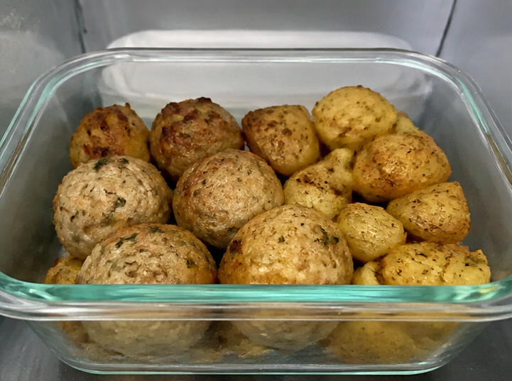 Sheet Pan Lemon Pepper Chicken Meatballs and Potatoes