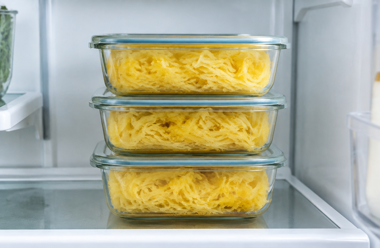 How do I store pre-cooked squash for the week?