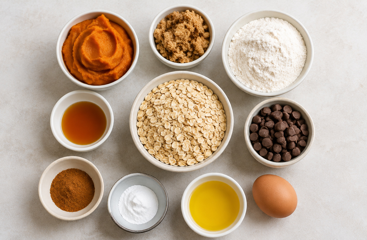 What ingredients do I need for these pumpkin cookies?