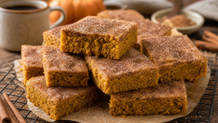 Brown Butter Pumpkin Snickerdoodle Bars