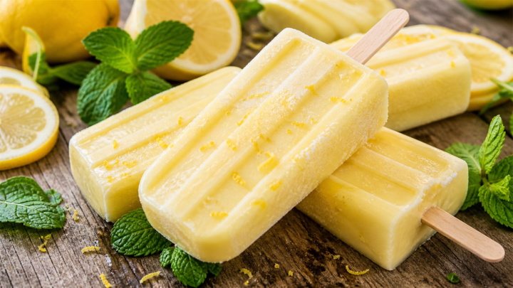 Frozen Lemonade Pie Protein Pops