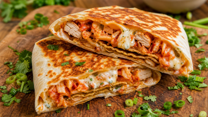 Kimchi Ranch Chicken Crunch Wraps