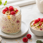Pistachio Raspberry Overnight Oats